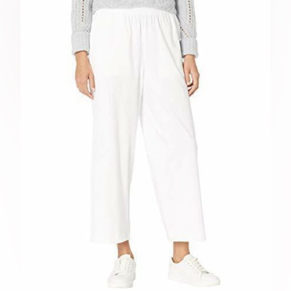 Vince Lounge Pants M Medium Bone Ivory White Super Soft Wide Leg‎ Elastic Waist
